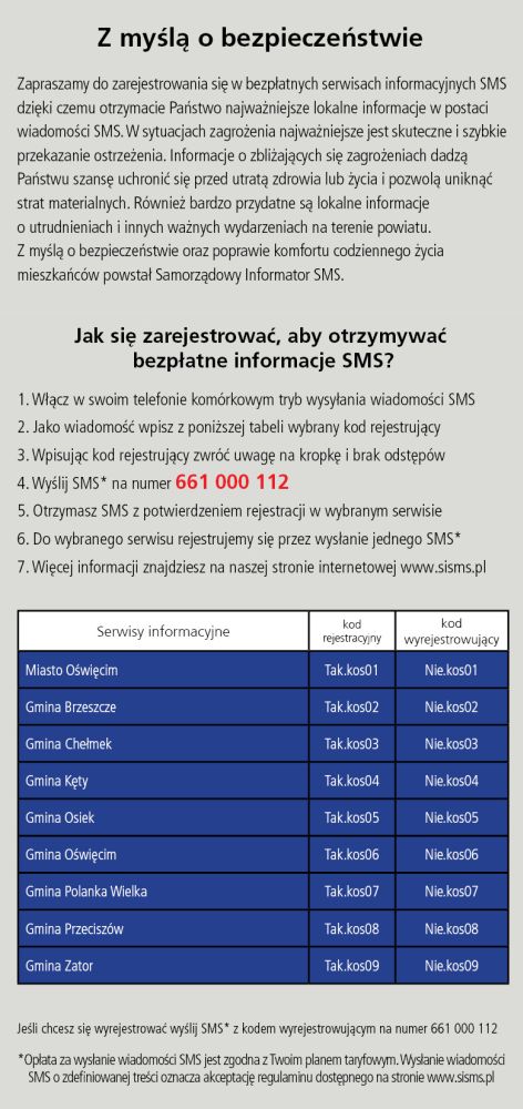 informacja na temat serwisu sms zarządzana kryzysowego